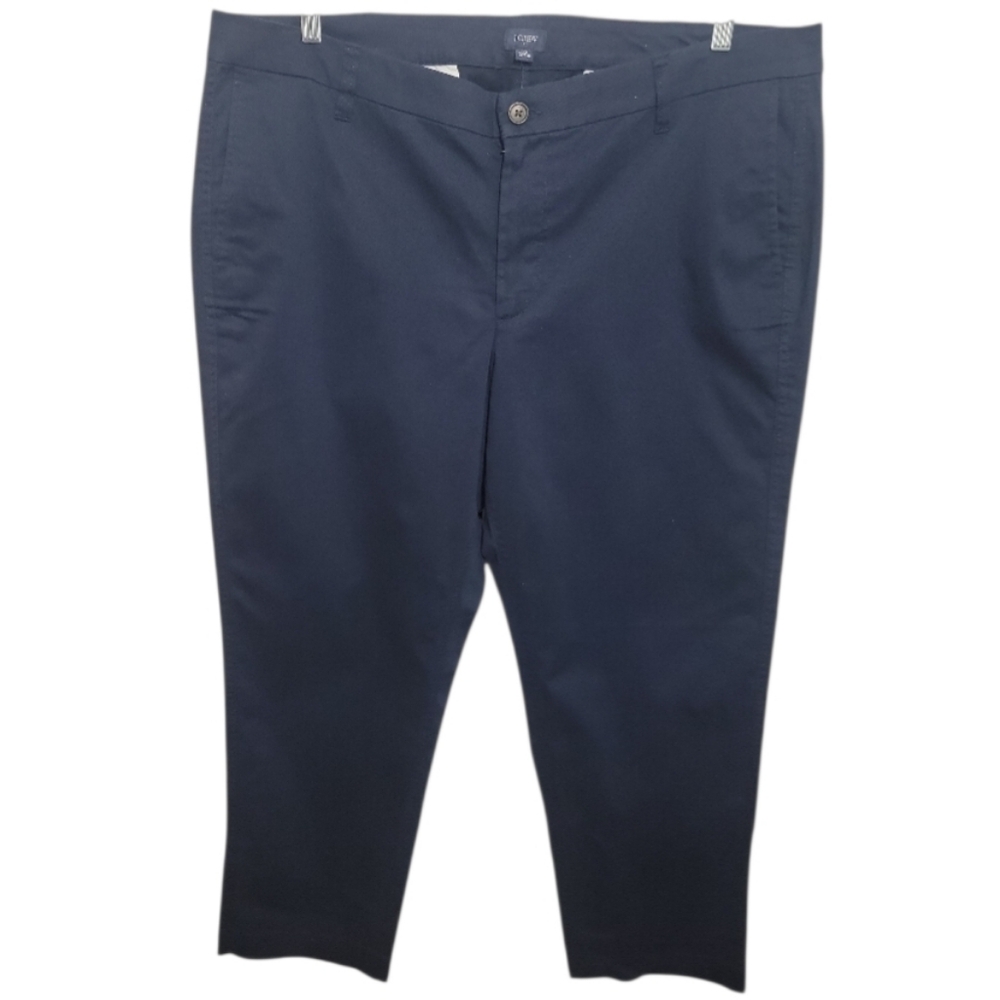J. Crew plus size 18 navy blue high rise girlfriend chino pants stretch straight